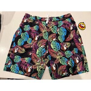 Buc-ee's Tropical Print Swim Trunk‎ NWT Size M